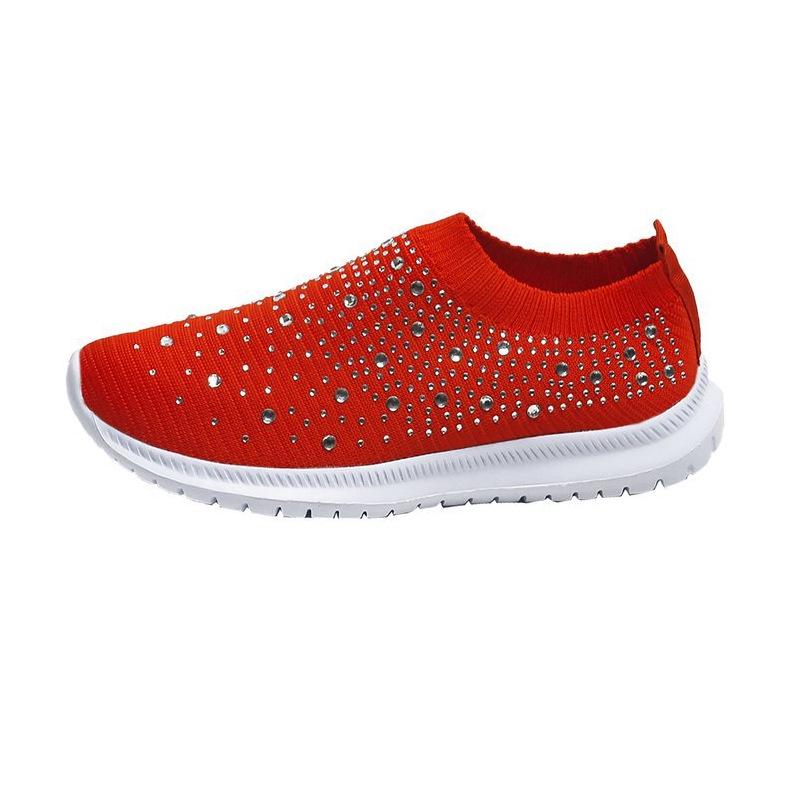 „2022 Damen Trendy Strass Atmungsaktive Laufschuhe - Große Größe, Mesh, Freizeitkleidung“