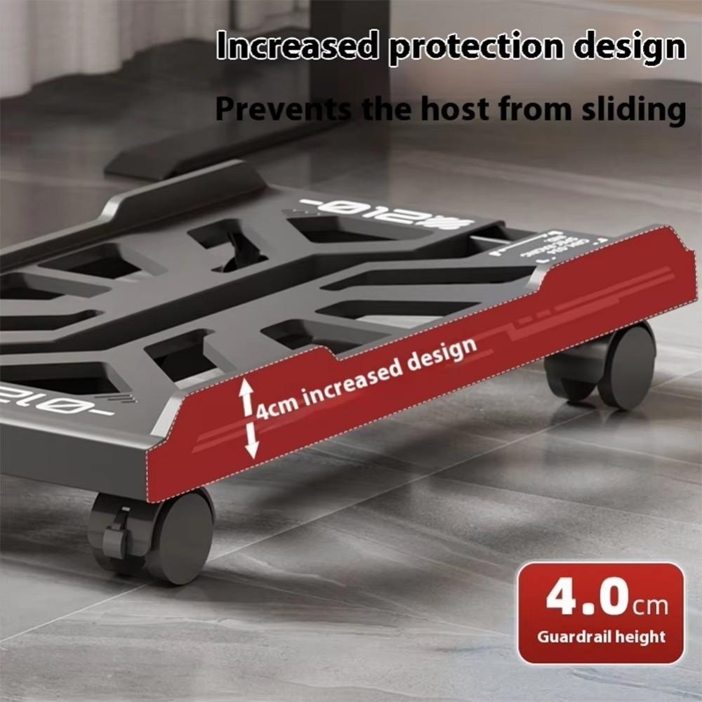 Universal Adjustable CPU Holder Mobile Scalable CPU Stand with Caster Wheels CPU Tower Holder Home/Gaming/Office