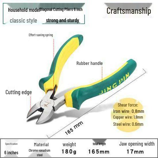 Multifunktionale Elektriker-Diagonalzange: Drahtschneider & Abisolierer mit Seitenschnecke