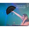 Folding Hand Held Fan for Women, Foldable Chinese Japanese Vintage Bamboo Silk Fan for Dance Music Festival Wedding Church Decoration (Black)