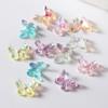 20/50Pcs Mini Aurora Glitter Colorful 3D Resin Butterfly Epoxy Resin Filiings for DIY Epoxy Resin Mold Cratfs Nail Art Fillers