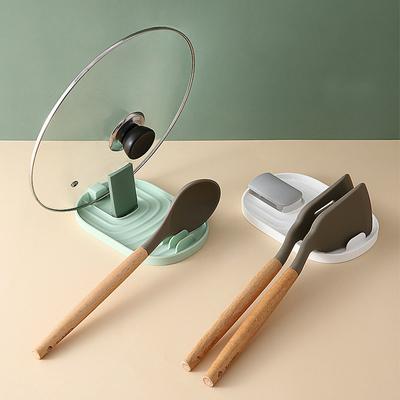 Kitchen Plastic Pot Cover Rack Pot Lid Holder Spatula Stand Drain Rack Soup Spoon Chopsticks Storage Rack Holder Home