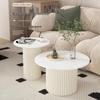 Modern Minimalist Round Sintered Stone Coffee Table - Perfect for Small Apartments and Living Rooms