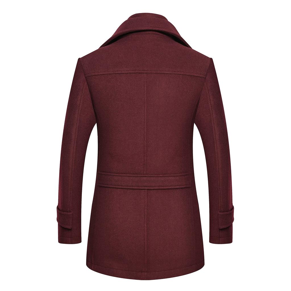 FHLHY Chesterfield Wool Business Winter Cold and Windproof Men's Coat, Thick, Autumn/Winter Jacket, Men's Coat,