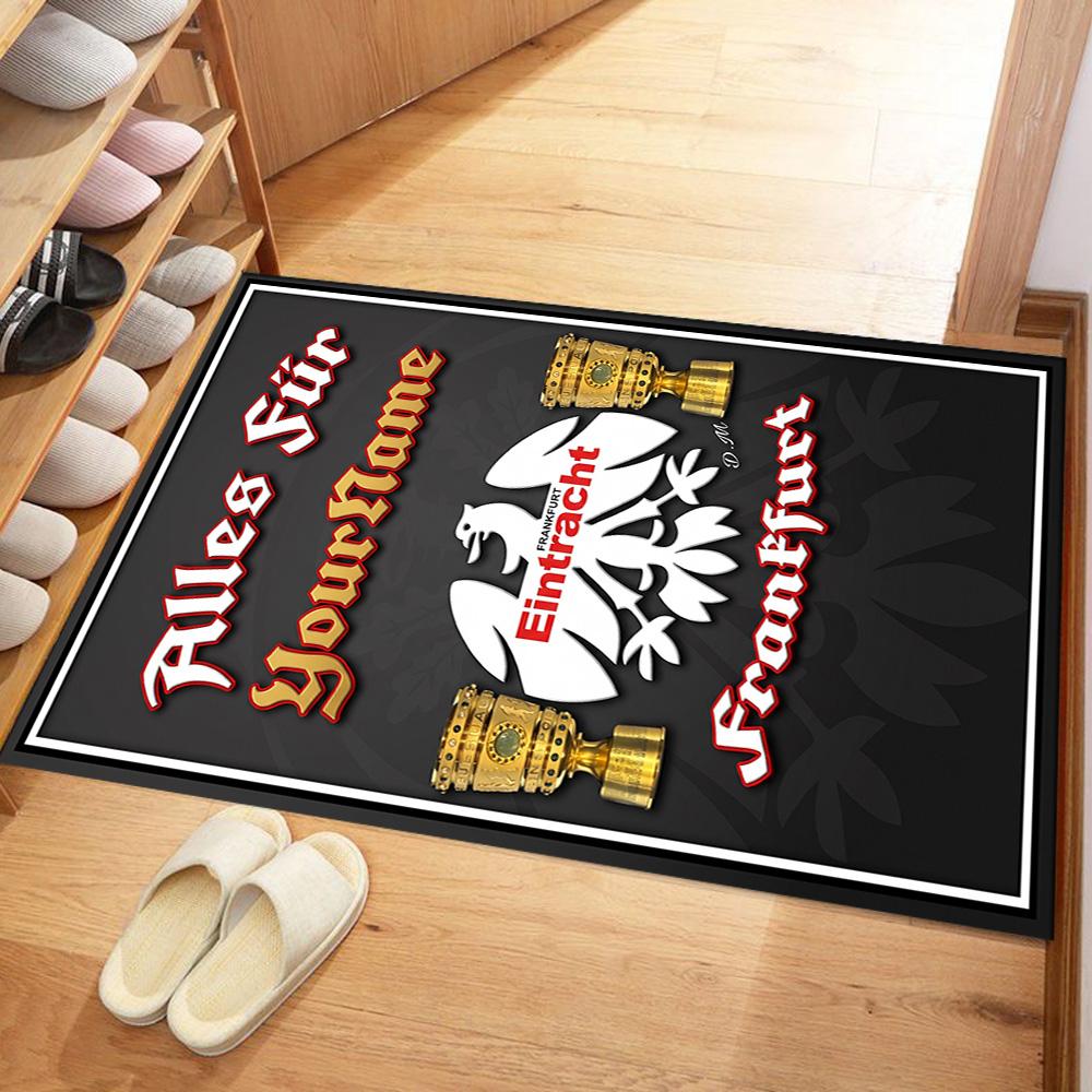 Eintracht Frankfurt Customize Text Floor Rug Office Rug Design For Foyer Hallway Playrooms Bedrooms Antislip Rug Anime Office Decor