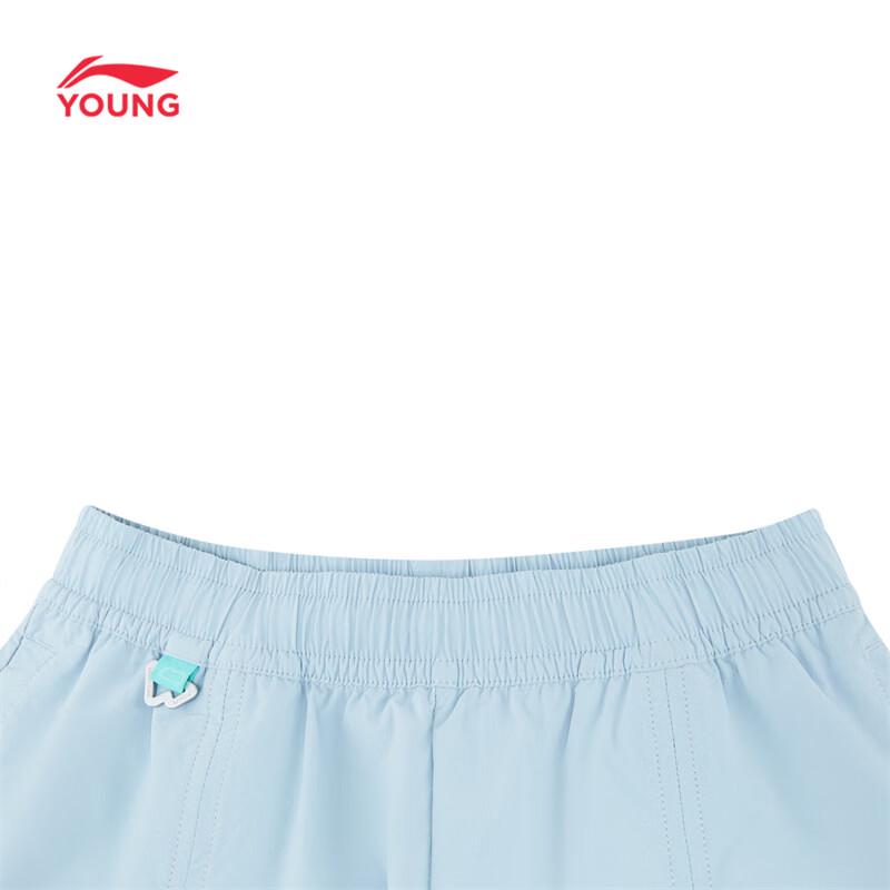 LI-NING Girls' Ice-Feel Sun Protection Woven Sports Shorts