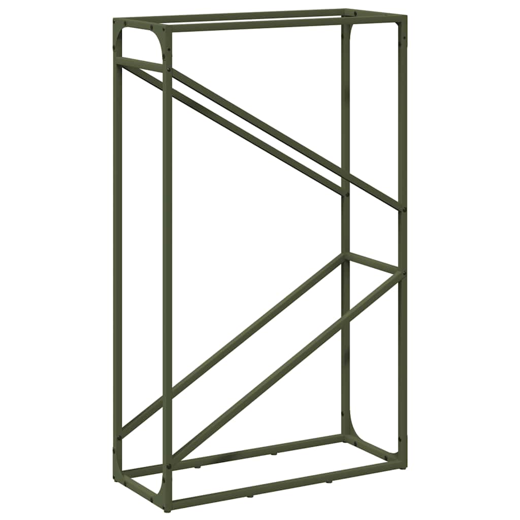 Firewood Rack Olive Green 60 x 25 x 100 cm Cold Rolled Steel