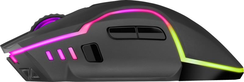 Mysz Bezprzewodowa Defender ONESHOT GM-067 Optyczna 3200dpi Czarna RGB AKUMULATOR 7 Przycisków Gaming