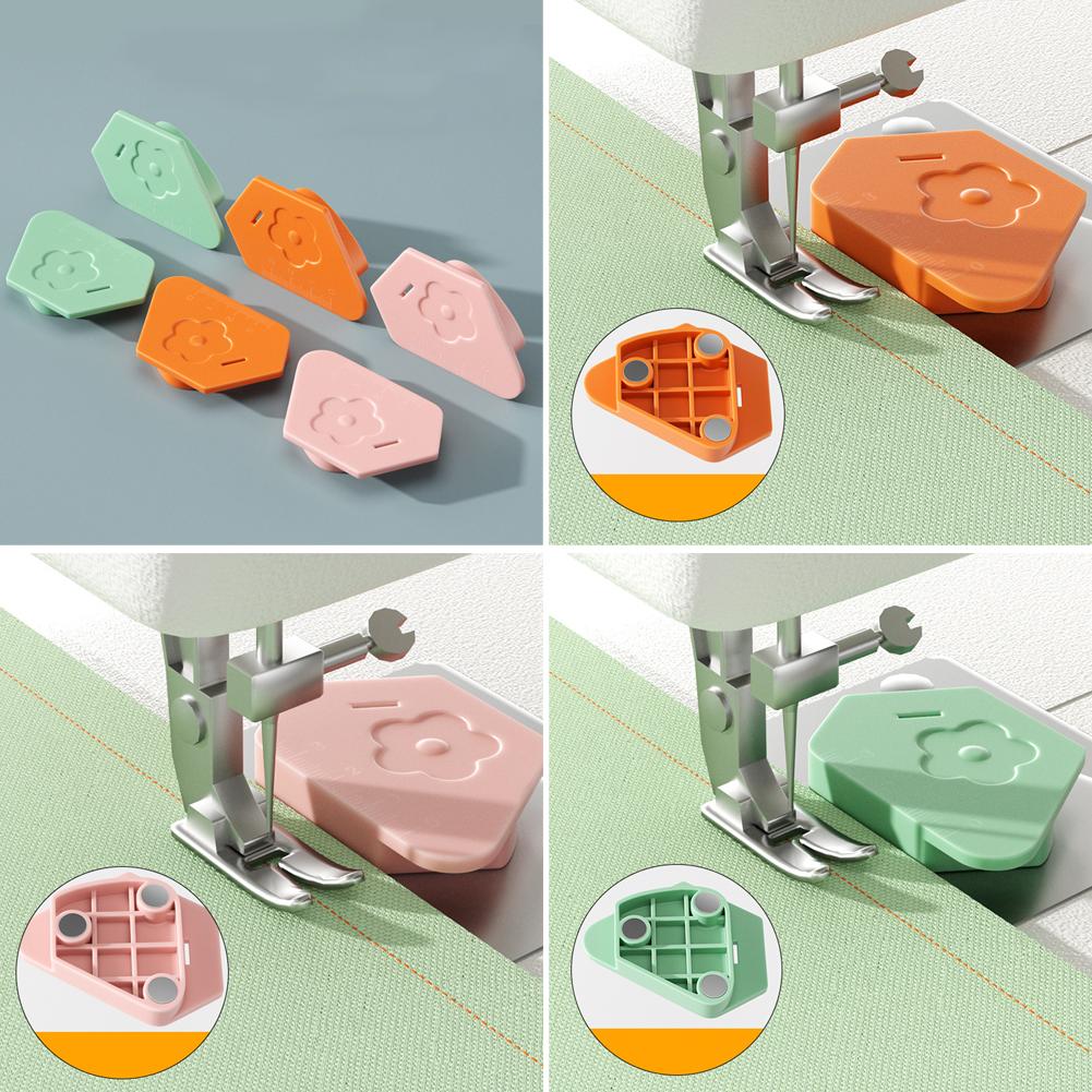 

Magnet Lock Stitcher Sewing Machine Accessories New Edge Plastic Multi-purpose Gauge Magnet Positioner Anti-curling Polygon L8k6