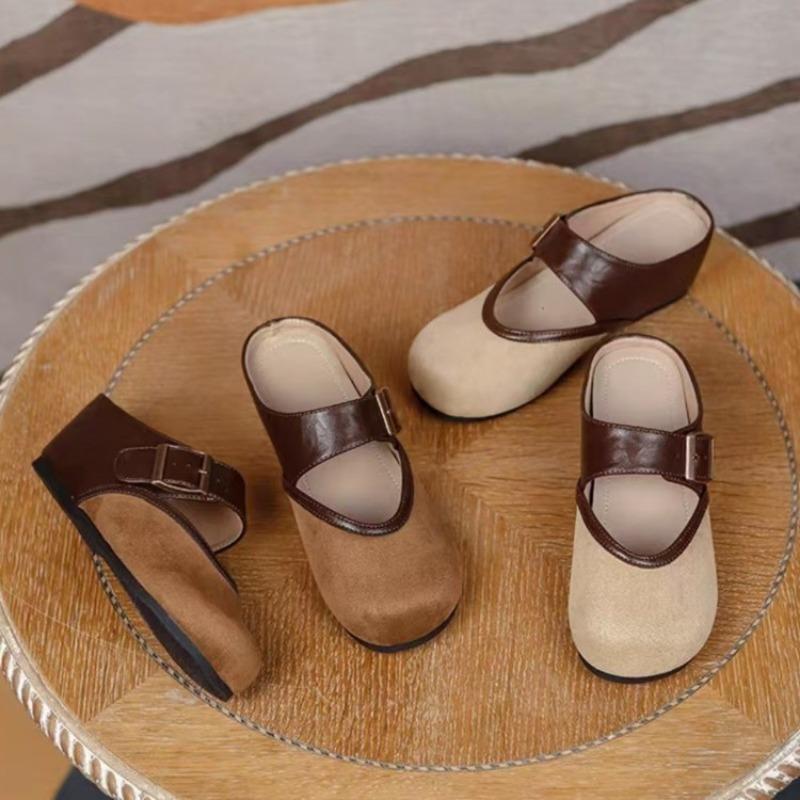 Fashion 2025 Summer Mixed Colors Women’s Closed Toe Slippers Round Toe Increased Internal Buckle Slippers for Outdoor Comfortable Sandal