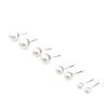 Boucles d'oreilles en argent imitation perle S925 – Design unique en forme de haricot rond pour femme