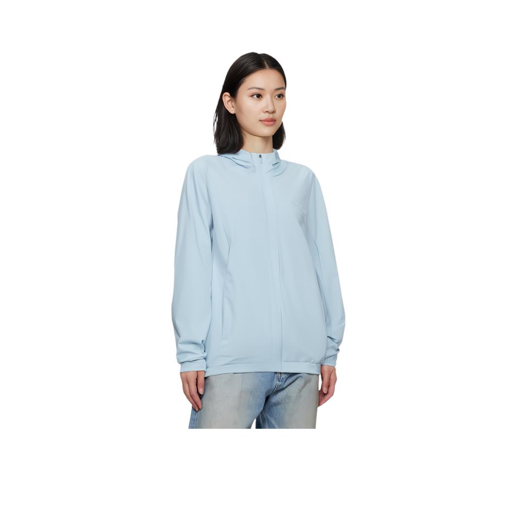 Anta Pure Color Hooded Ice Skin Cool Texture Jacket Women Jacket Light-Blue 162337720-1