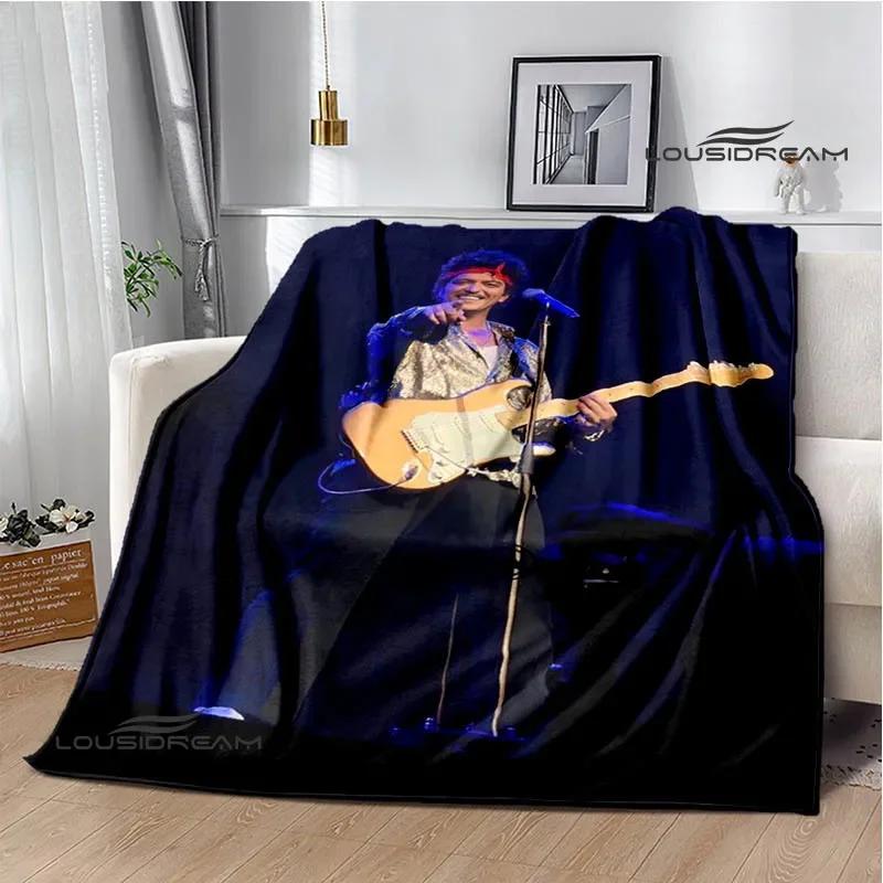 Singer Bruno Mars Printed Blanket Fashion Warm Blankets Flannel Soft And Comfortable Home Travel Blanket Birthday Gift
