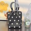 Versatile Large Knitted Handbag with Hollow-Out Flower Pattern