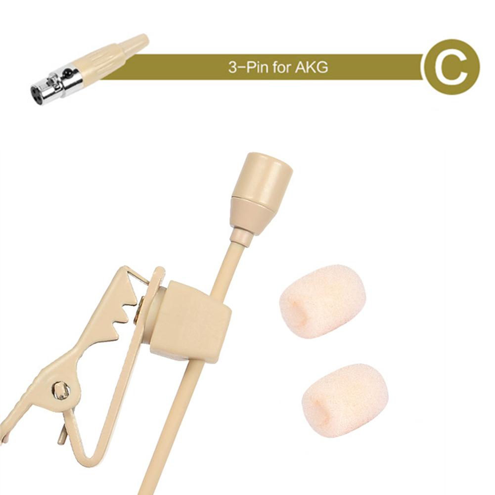 

1pc Beige Lavalier Lapel Clip Microphone 3.5mm 3-Pin 4-Pin XLR For For For Shure Wireless Broadcast Quality Lavalier Microphone