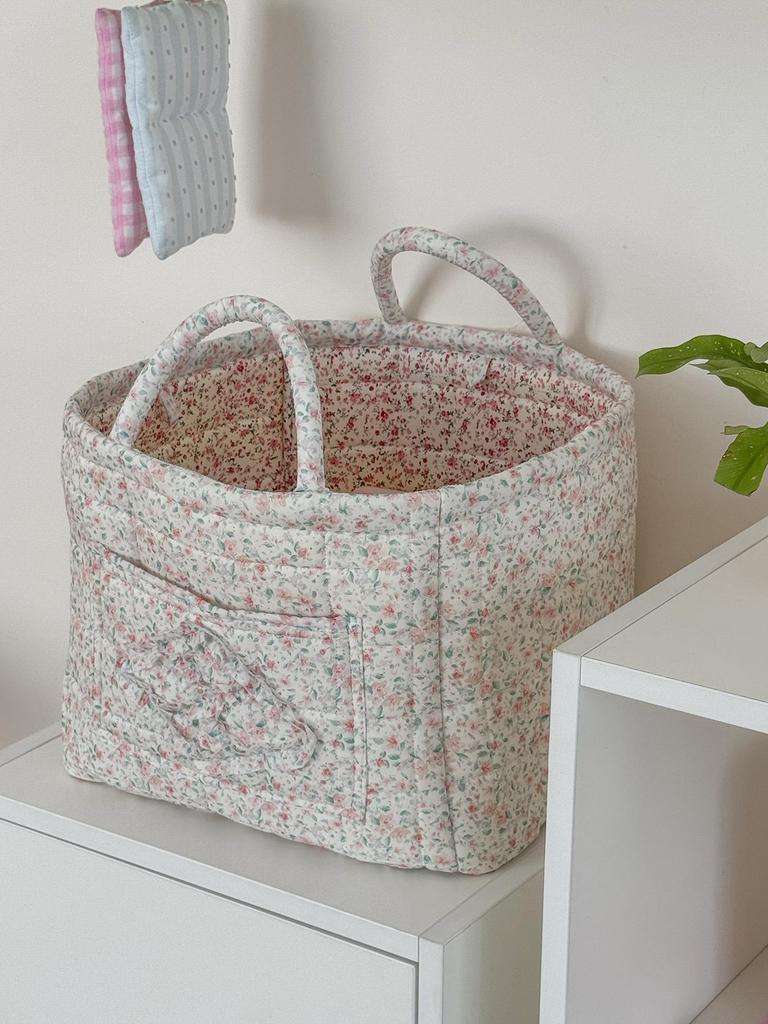 Foldable Floral Laundry Hamper: Lightweight, Portable, and Multi-use Storage Basket