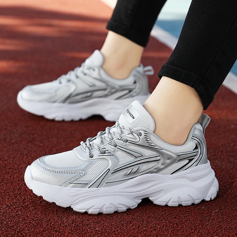 Women's Sports Shoes Breathable Women's Sports Shoes, Thick-Sole Height-Increasing Women's Sports Shoes