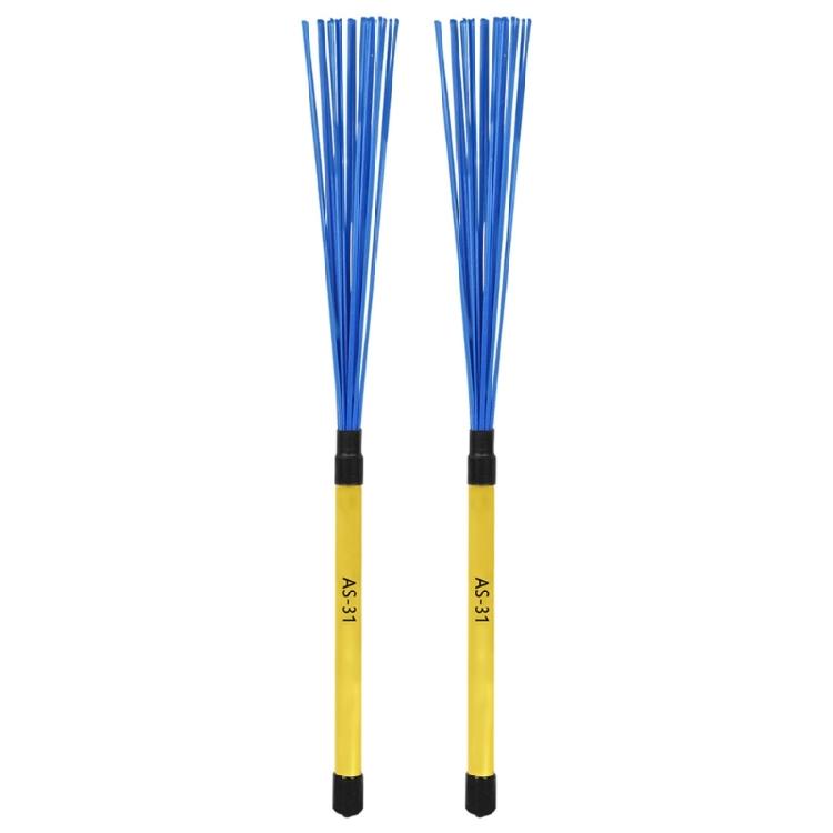 1Pair Professional Nylon Drumsticks Brushes Replacement Retractable Wire Brush Rod Drum Sticks Brush Easy To Use