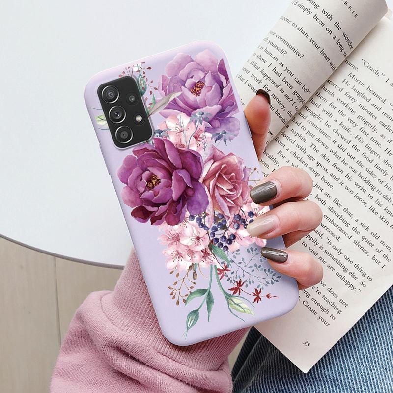 Soft Case For Samsung Galaxy A73 5G Phone Cover Cute Flowers Butterfly Fundas TPU Coque For Samsung A73 A 73 5G Bumper Cases
