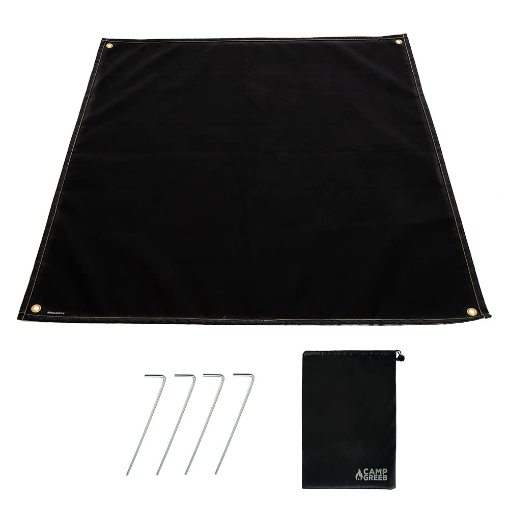 

Camping Greaves Bonfire to Black Sheet, Heat-Resistant 1500°C (100x100cm), чорний