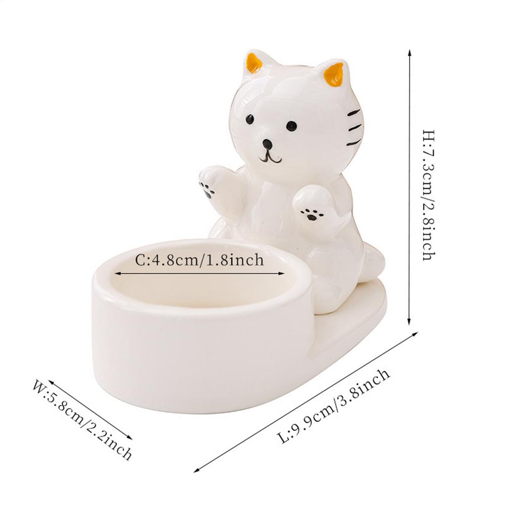 Cute Cat Candlestick Creative Aromatherapy Candle Holder High Tempe Desktop Decoration Cartoon Candlestick Birthday Gift