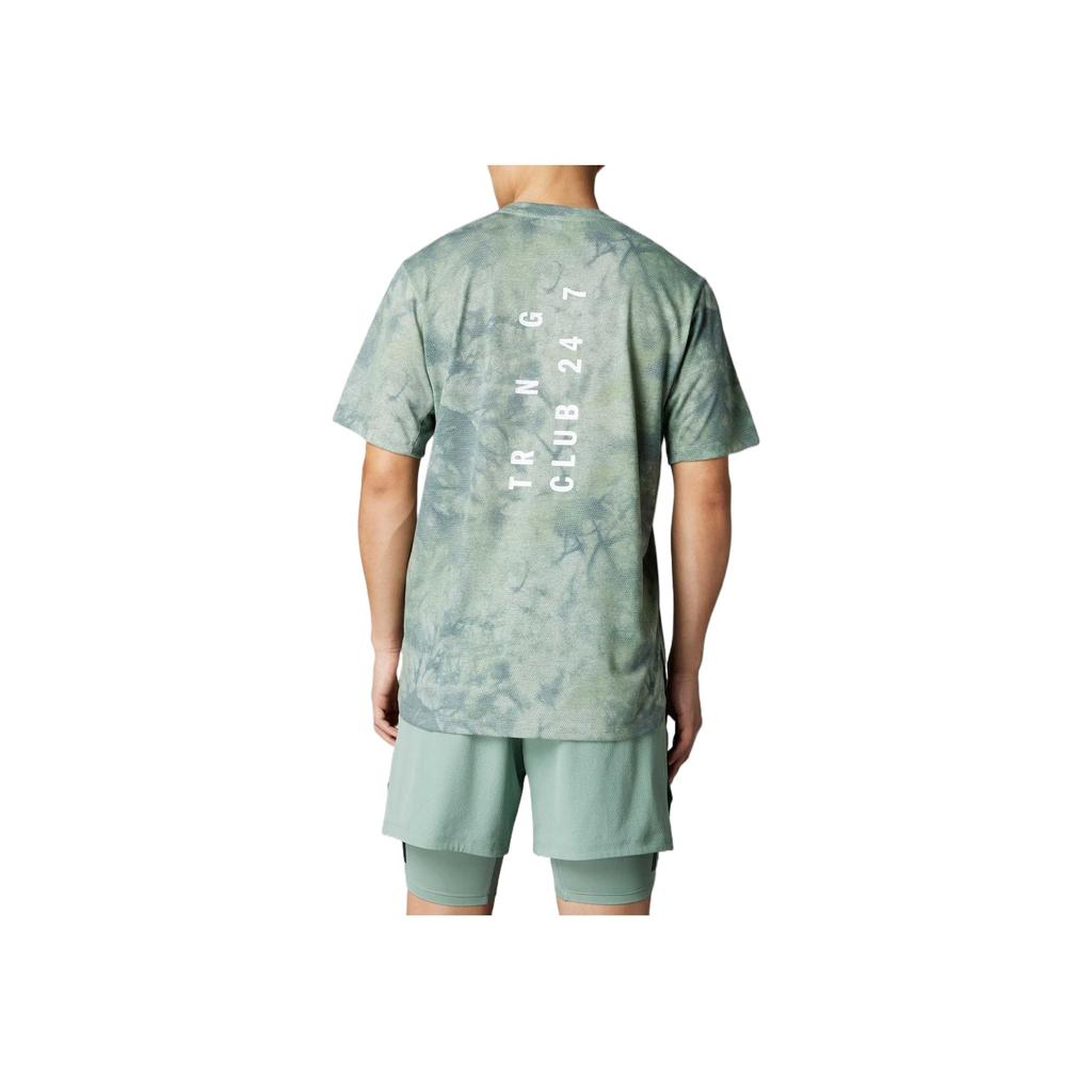 Adidas Power Graphic Comfortable Versatile Simple Fashion Short Sleeve T-Shirt Men Tops Green JP3343