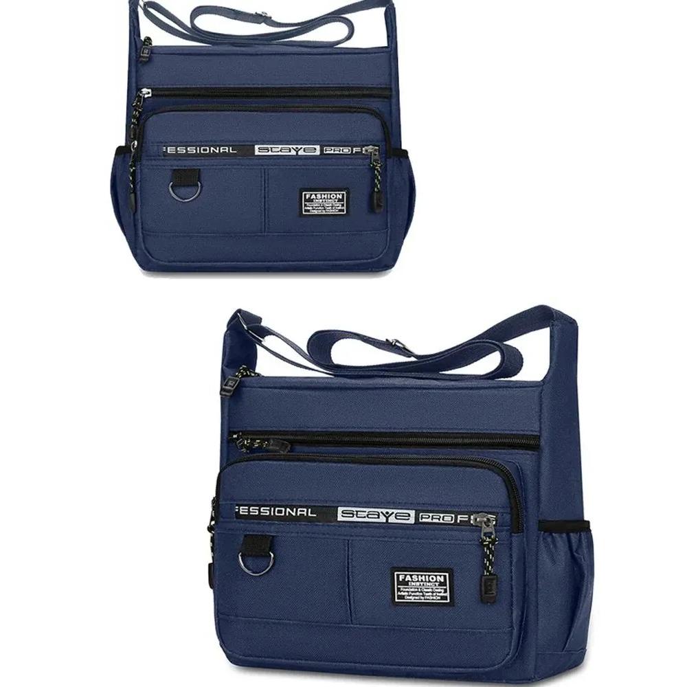 Herren Umhängetasche Einzelne Schultertasche Große Kapazität Aufbewahrungstasche Mode Multi-Taschen Business Umhängetasche