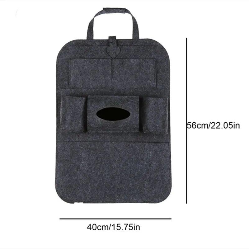 Car Back Seat Organizer Storage Bag with Foldable Table Tray Tablet Holder Tissue Box Auto Back Seat Bag Organizers Universal