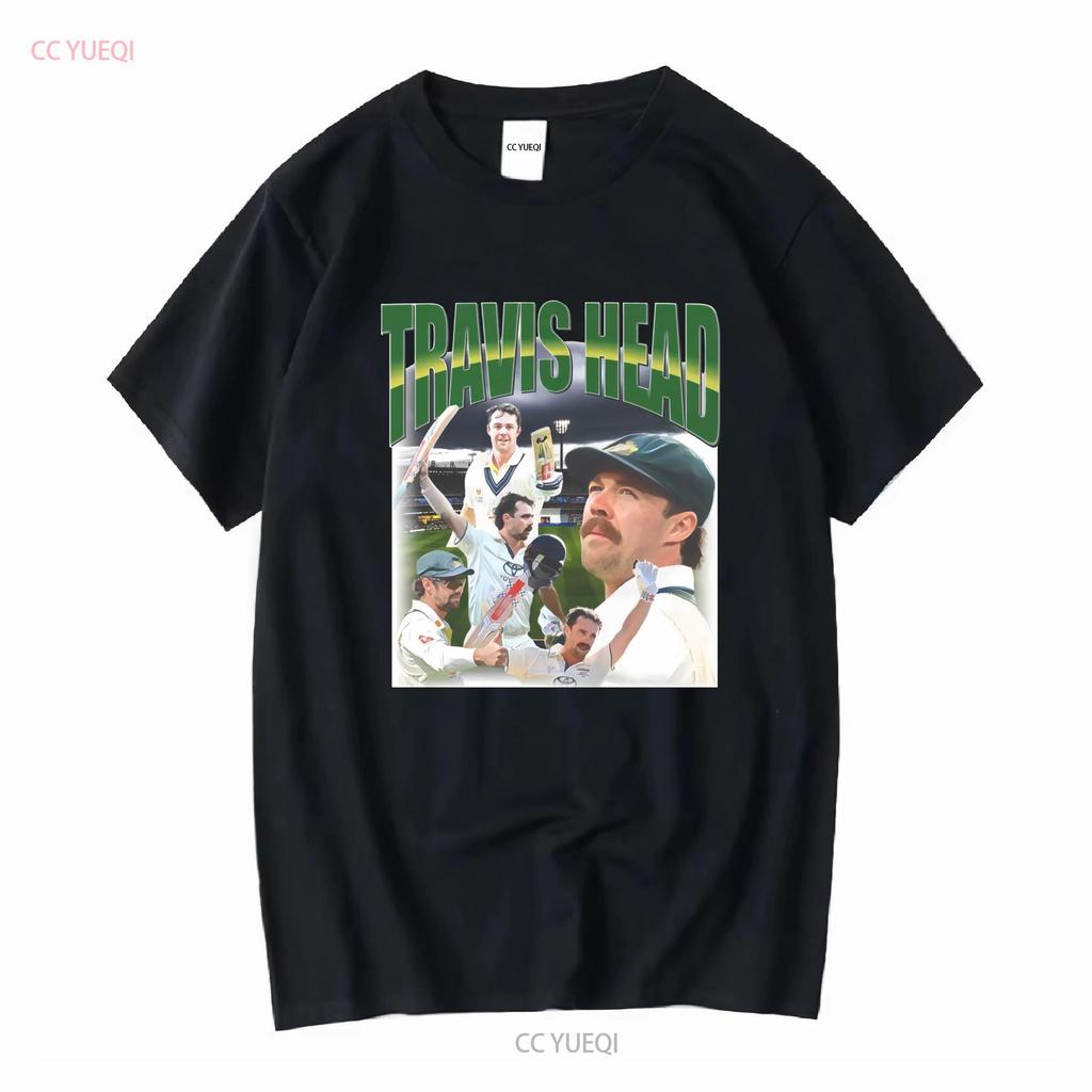 Travis Head Australian Cricket T Shirt Long or Short Sleeves Vintage Washed Comfortable Stretched Soft Casual Versatile