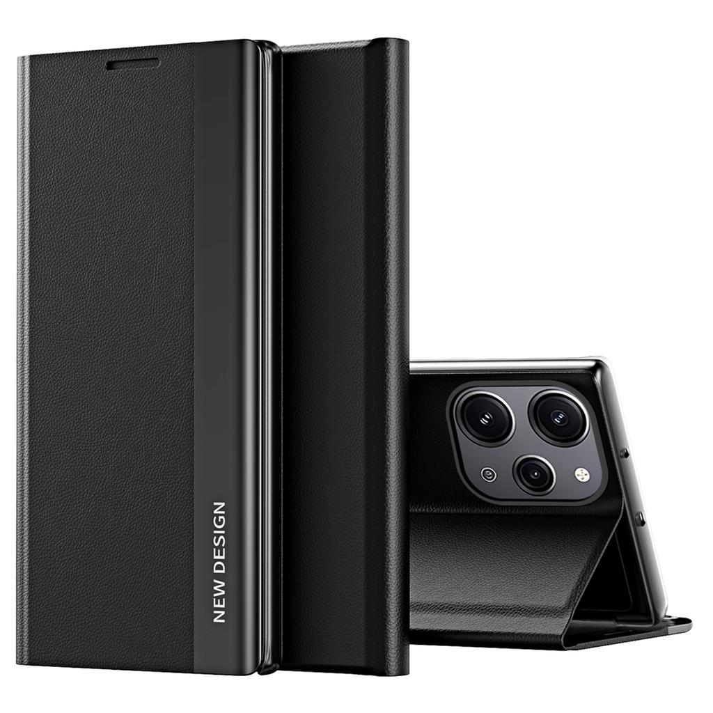 For Xiaomi Redmi 12 4G/Redmi 12 5G (Global)/Redmi 12R 4G/Redmi Note 12R 5G/Poco M6 Pro 5G Leather Case Stand Cover