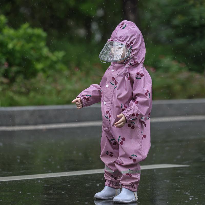 Kulings Kids' Full-Body Raincoat for Kindergarten - Unisex Outdoor Protection.