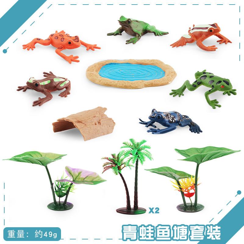 

Симуляция Пруд Дерево Лист Лотоса Модель Лягушки Микро Сцена Набор Аксессуаров для Рыбного Пруда Украшение Игрушка