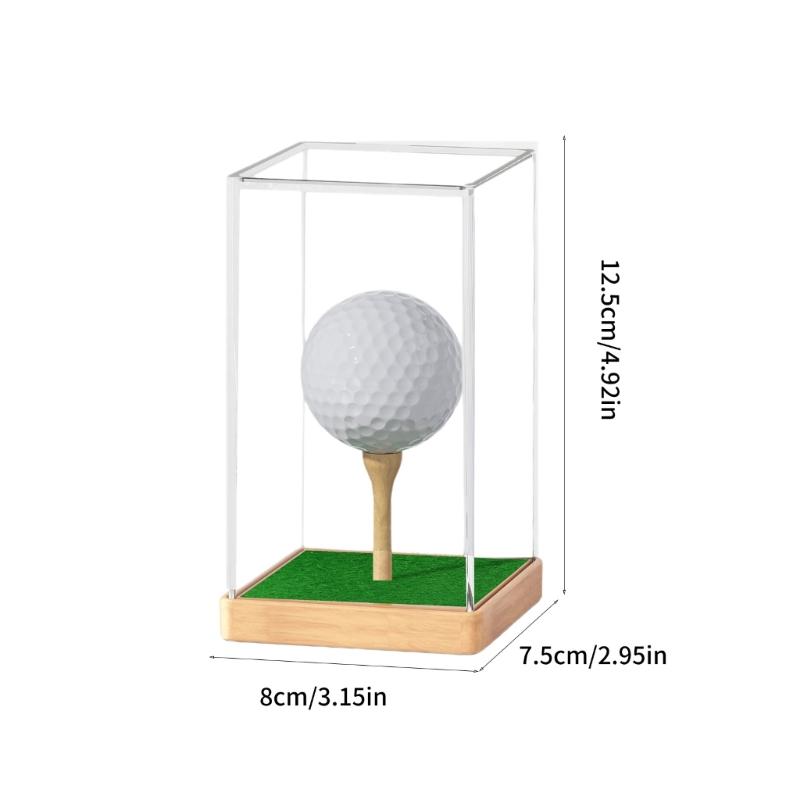 Scatola Contenitore in Acrilico per Palline da Golf Custodia Espositore per Palline da Golf Contenitore Copertura Protettiva per Golf Supporto Antipolvere
