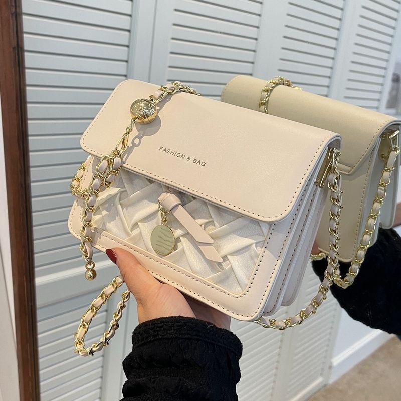 Advanced Sense Women's Backpack Small Design Sense Chain Messenger Bag Casual Retro Shoulder Bag Simple and Versatile Square Bags