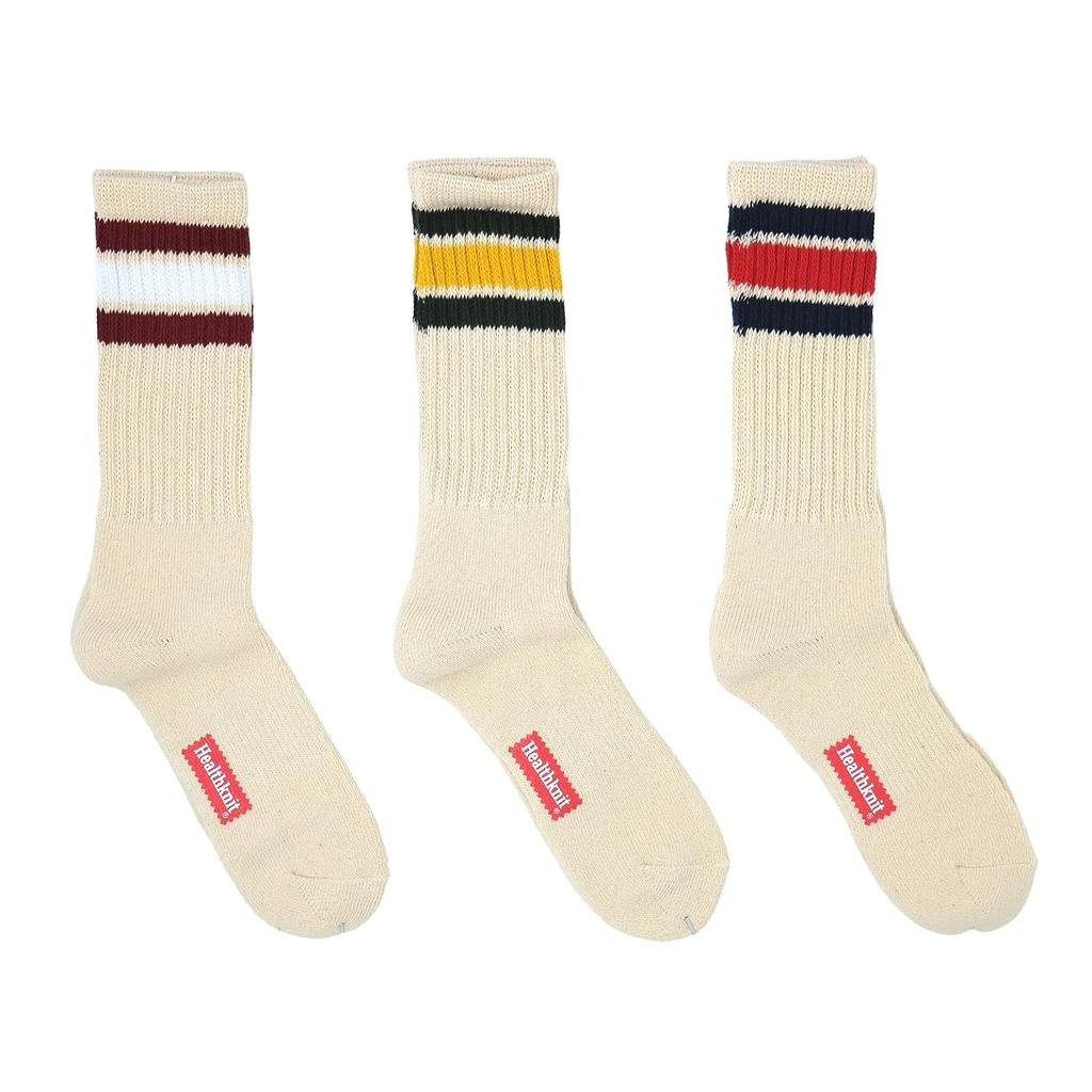 Health Knit Skate Socks Three-quarters Line 3 Pair Set