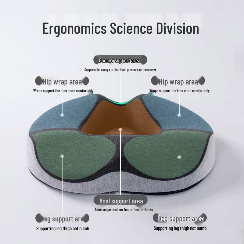 Therapeutic Memory Foam Seat Cushion for Hemorrhoid & Tailbone Relief