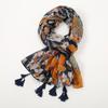 Návrhář Značka Ženy Šála Klasický potisk Dáma Šály Bavlna Měkké Oversize Hidžáby Krk Čelenka Tassel Foulard
