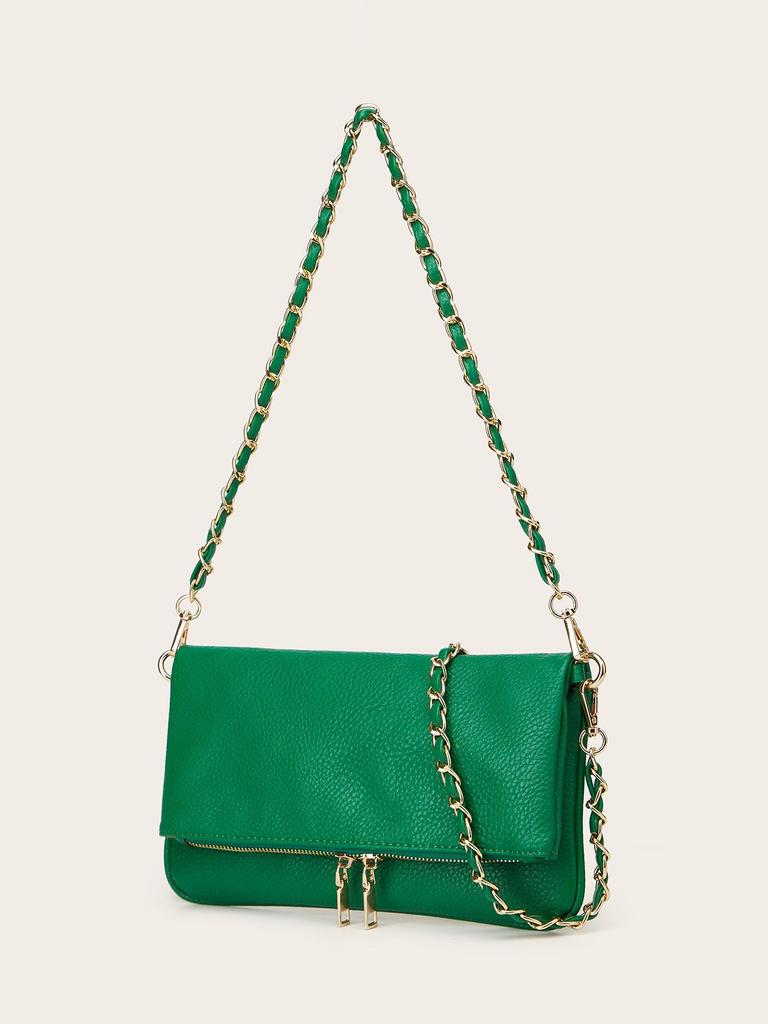 Lychee Pattern Underarm Chain Bag - Women's High-End Fashion 2025, Small Square Crossbody/Shoulder Bag