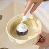 Pot Brush Hanging Hole Design Deep Cleaning Kitchen Brush Universal Rotating Head Multi-Use Pan Cleaning Brush