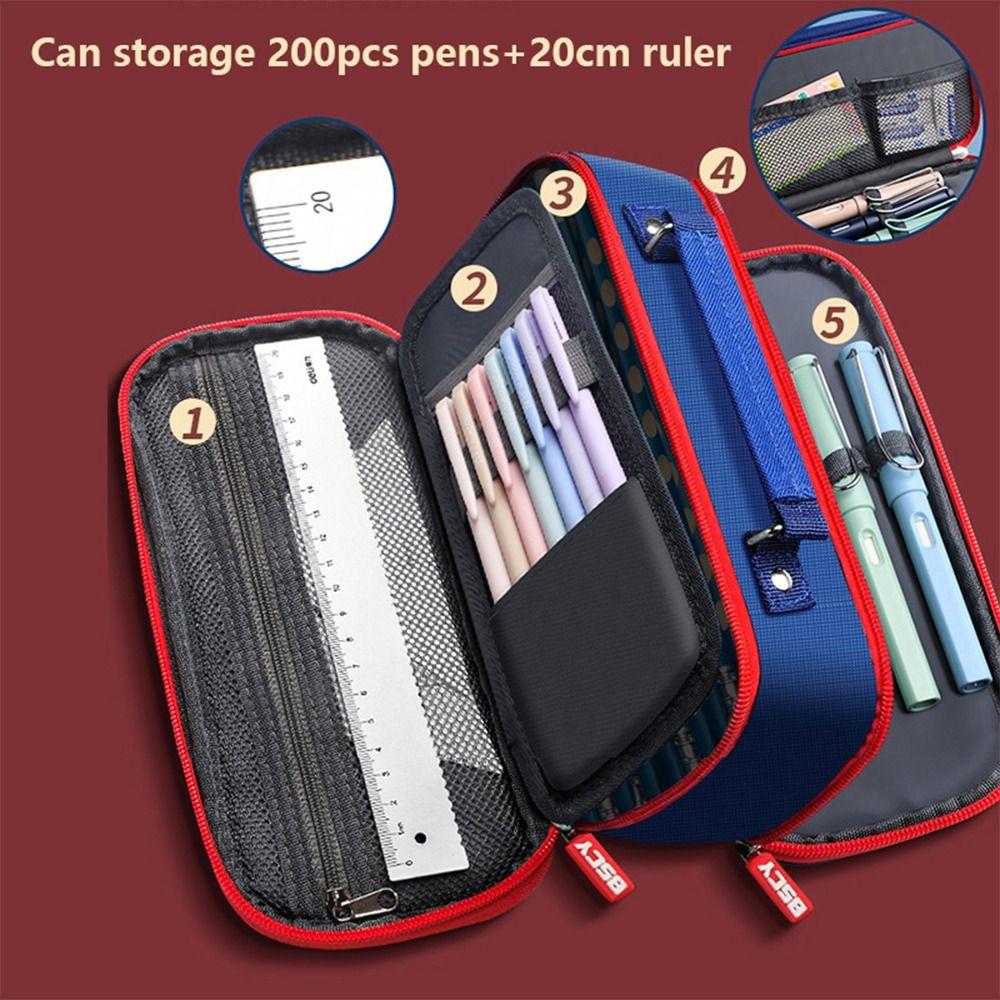 Large Capacity Pencil Case Canvas Stationery Bag Creative Pen Box  Gift
