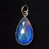 Natural Opal Pendant Aurora 925 Sterling Silver Pear 17.10 October Birthstone for Gem Collections