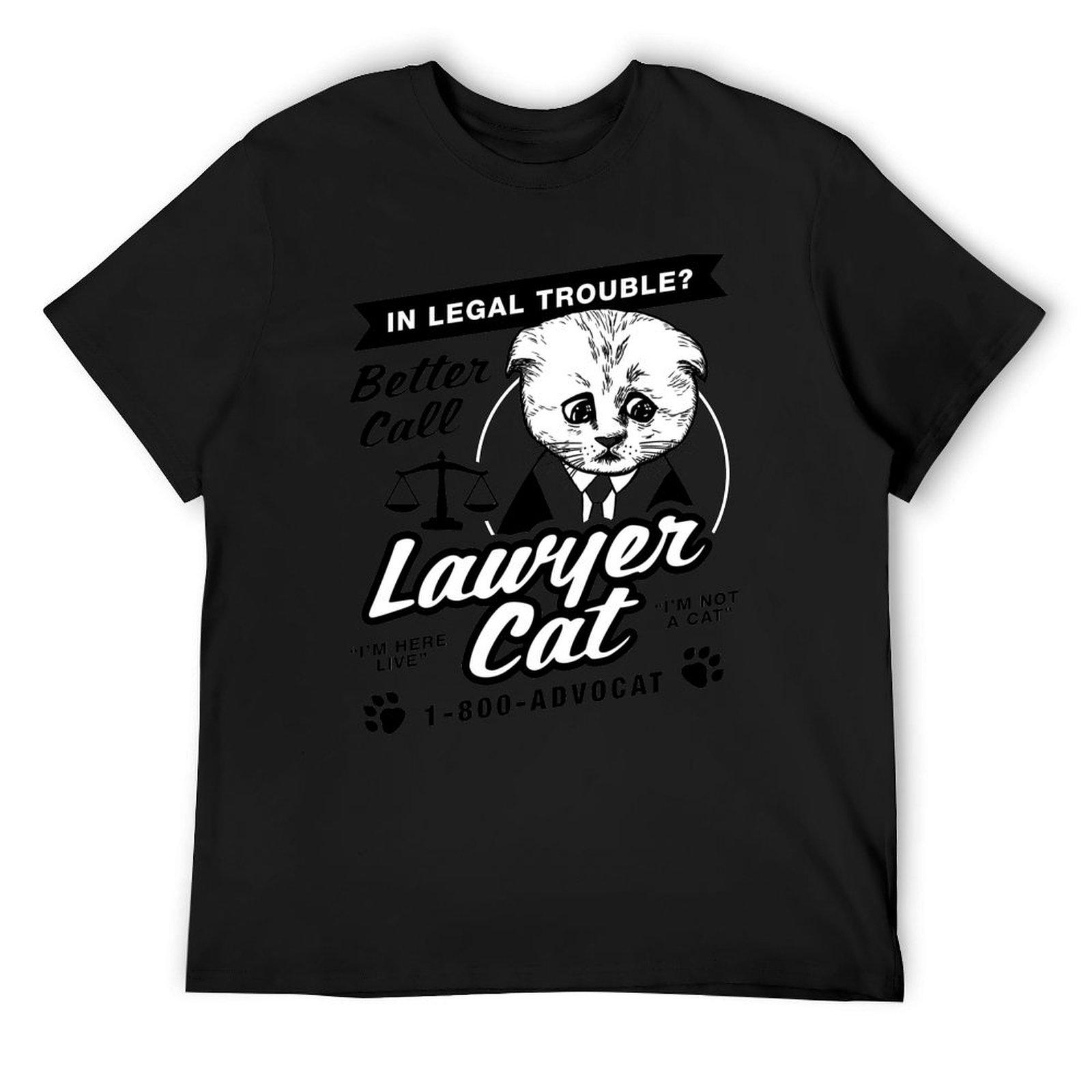

Lawyer Cat T-Shirt quick-drying tops mens graphic t-shirts anime 4XL