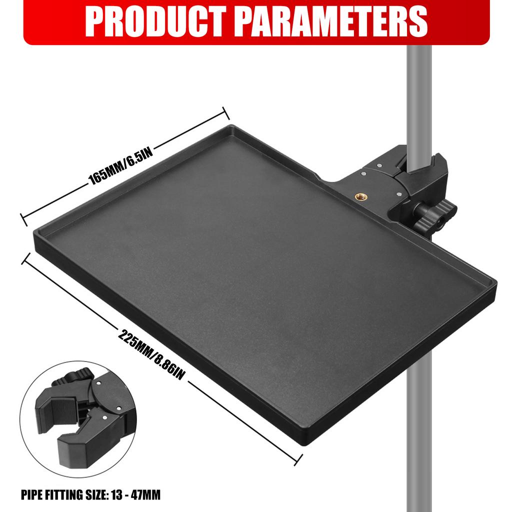 Equipo de Grabación Profesional Bandeja para Soporte de Micrófono Para Soportes de Micrófonos Soportes de Mezcladora Carga de 2 kg Durabilidad Construcción ABS
