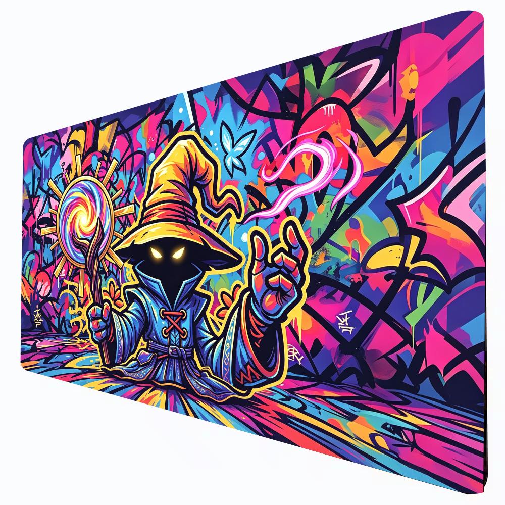 Mysterious Wizard MTG&TCG Tabletop Game Mat Magic Party Playmat Durable Rubber for Games 35X60cm Mouse Pad PC Offices Desk Mats