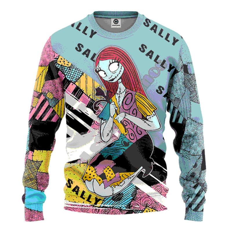 

Spring Men s Long-sleeved Top Style Fashionable 3D Digital Tattoo Printed Sweatshirt 5XL