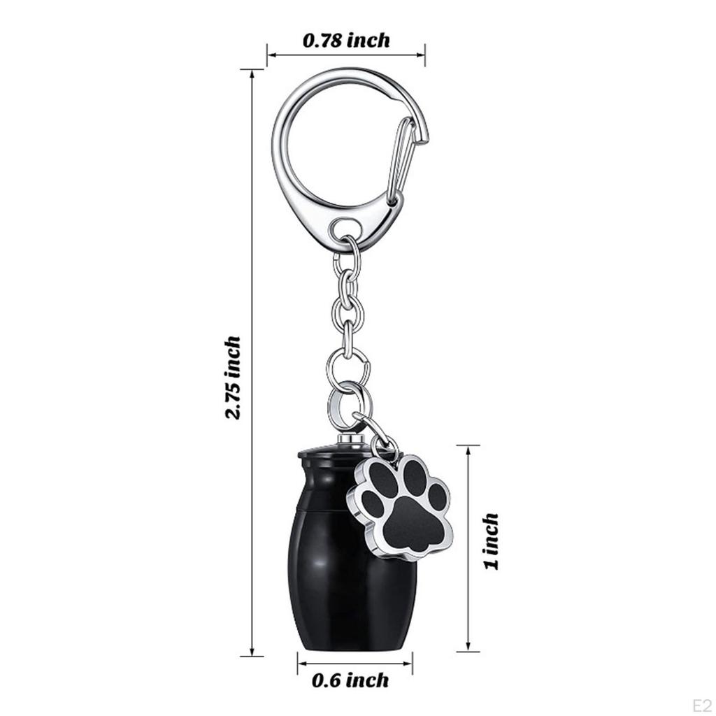 Keychain Ash Container Metal Keepsake Cylindrical Box Waterproof Ashes Memorial Cremation