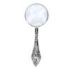 5X Handheld Magnifying Glass 45mm Glass Lens Metal Frame Vintage Handheld Magnifier for Reading Inspection Silver