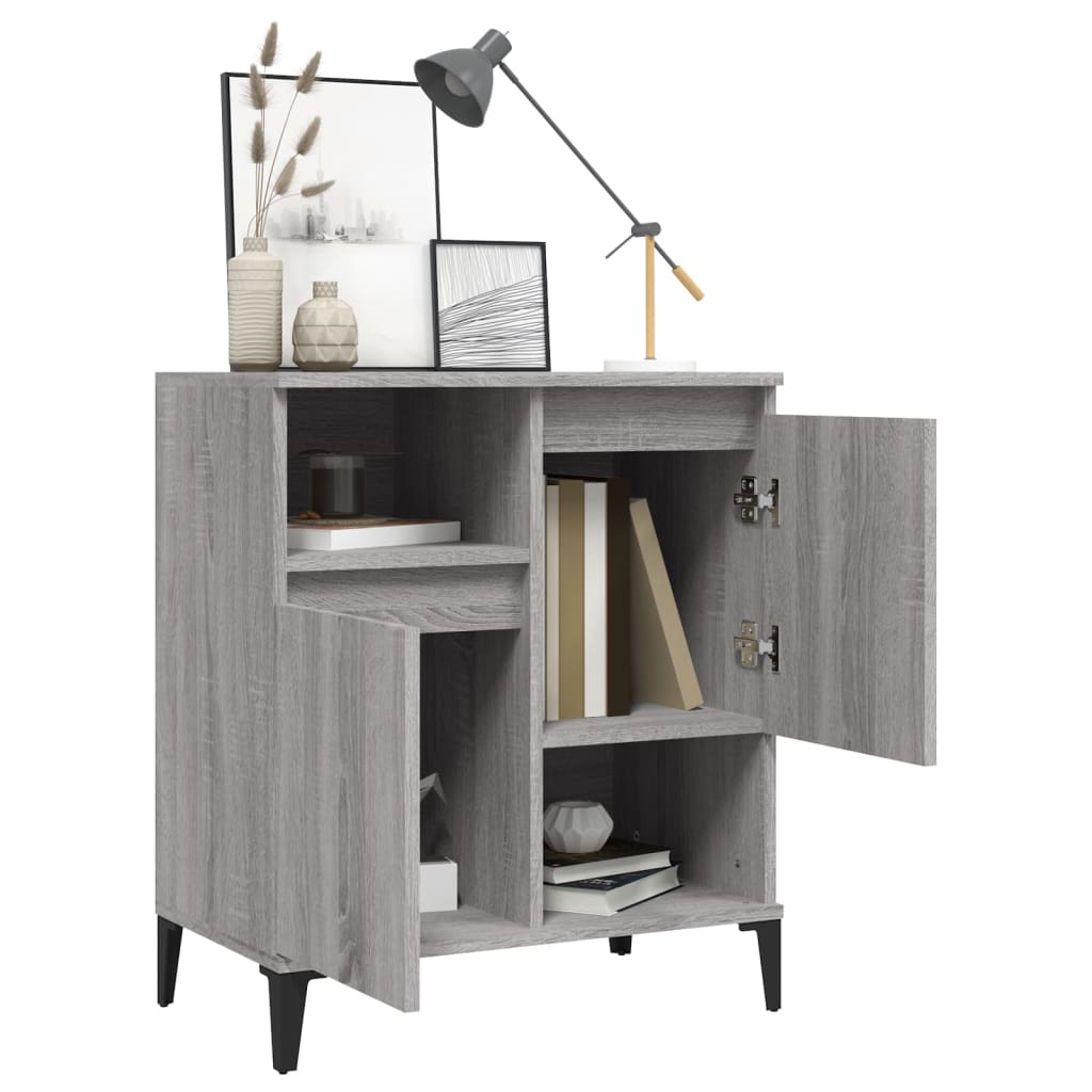 Vidaxl Chest of Drawers, Sonoma Oak Grey, 60X35X70 Cm, Wood-Based Material