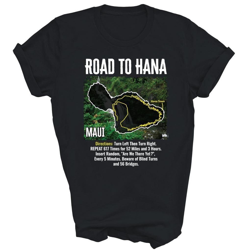 Road To Hana Map Maui Island Hawaii Unisex Shirt Gift