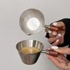 New 100ML Italian Espresso Measuring Cup Stainless Steel with Scale Liquid Dose Tool Wooden Handle Kitchen Coffee Accessories